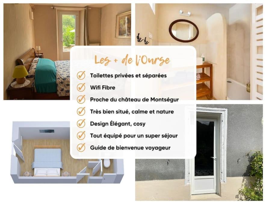 Chambre Double Cosy - Gite De La Louve Fougax-et-Barrineuf Dış mekan fotoğraf